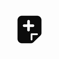 Fototapeta premium document add icon sign vector