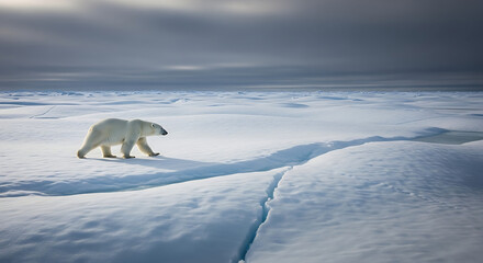 Arctic Solitude – Polar Bear on Ice