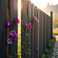 flowers on the fence