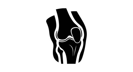 Knee Joint Anatomy Illustration for Medical Purposes.