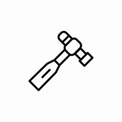 carpenter hammer icon sign vector