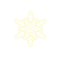 PNG, Glowing snowflake element for winter holiday decorations.