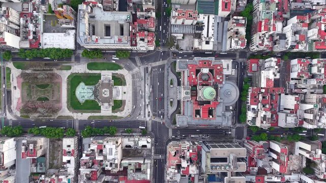 Buenos Aires, Argentina, October 21, 2025: Aerial view of the Congress, the Argentine National Congress, located in the city of Buenos Aires, Argentina at sunset. Legislative branch of Argentina.