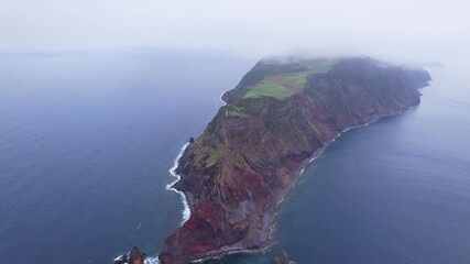 AZORES - 10.27.2025 - Incredible aerial footage approaching Sao Jorge Island's Ponta dos Rosais.