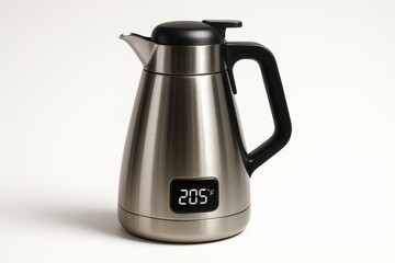 Modern Coffee Pot &ndash; Stylish Glass and Steel Carafe for Home Brewing, Caf&eacute;, and Minimalist Kitchen Design