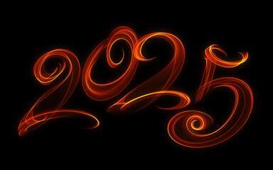 Elegant Abstract Representation of the Year 2025