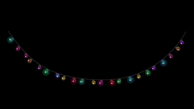 U Shaped Party Lights Loop Transparent