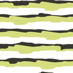 Hand-drawn wavy stripe pattern in black, white, and soft green, creating a playful, organic, and dynamic background texture.