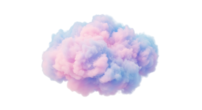 Dreamy pastel cloud with blend of pink, blue and purple