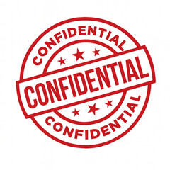 Bold confidential red stamp design conveys secrecy for legal documents, business reports, and classified information access