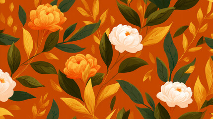 Isolated icon of flowers and leaves