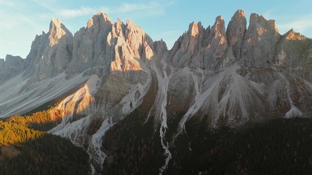 Seceda Mountain In Puez Odle Nature Park in Val Gardena. Dolomites, Italy