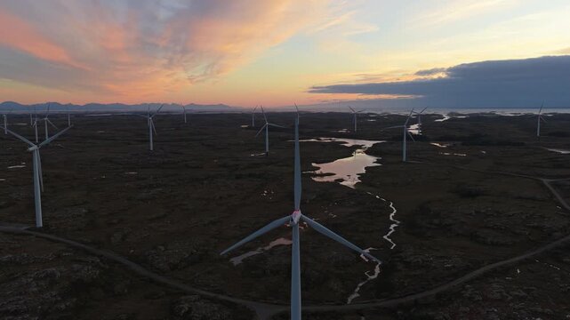 Wind towers rise across natural Norway for clean energy supply