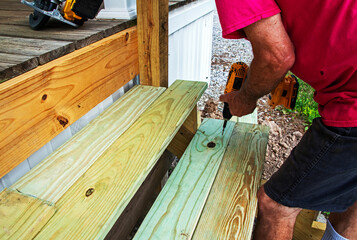 Power tools and building wood steps