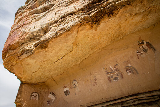 Native American rock art in New Mexico, USA.