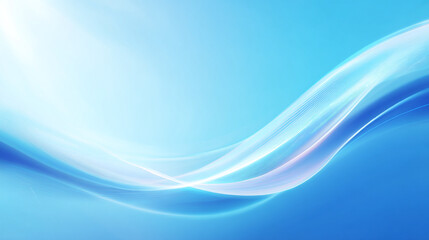 青の波が流れる抽象的な光の背景
