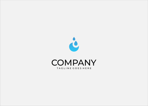 Abstract Water Drop Logo Vector: Clean, Minimalist Design for Sustainability, Hydration, and Eco-Friendly Branding, Symbolizing Purity, Refreshment, and Natural Balance