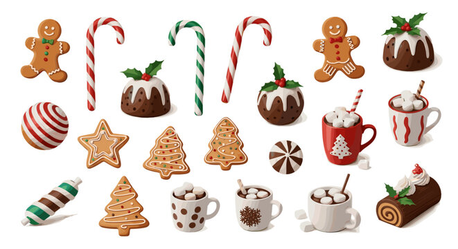 Collection of christmas treats - Powered by Adobe