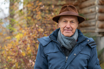Close up portrait of an elderly man