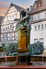 Bad Laasphe, Nordrhein-Wstfalen, Deutschland, Altstadtszene