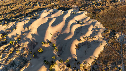 Aerial view of the Mescalero Sands North Dune Off Highway Vehicle Area, east of Roswell, New Mexico