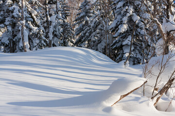 冬のオロフレ峠