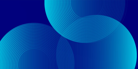 Circle abstract background. Blue gradient circular shape elements. Minimalist geometric pattern. Modern design. Suit for presentation, brochure, cover, wallpaper, website, business, backdrop
