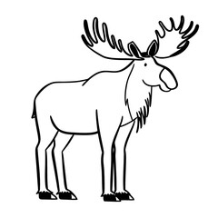 deer cartoon isolated