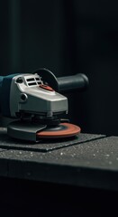 Compact powerful metalworking tool used for cutting, grinding, or shaping various hard materials in a controlled industrial environment, professional, technology, factory