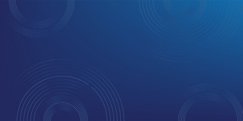 Dark blue abstract vector background with bright and elegant glowing circle lines stacked together, 3D cover of business