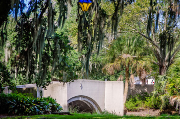 Anseman Bridge at New Orleans City Park in New Orleans Louisiana