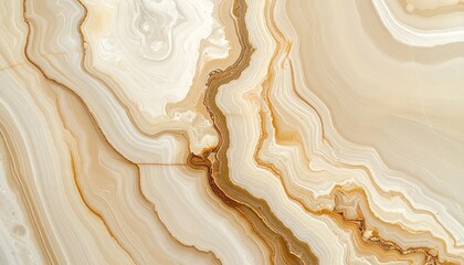 Elegant Beige and Brown Onyx Marble Texture Background.