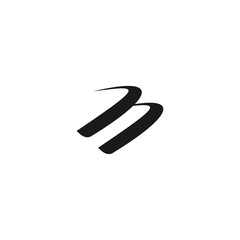 abstract B initial logo, simple speed symbol design
