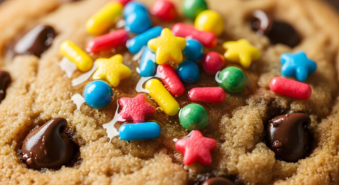sweet cookie topped with vibrant candy sprinkles - Powered by Adobe
