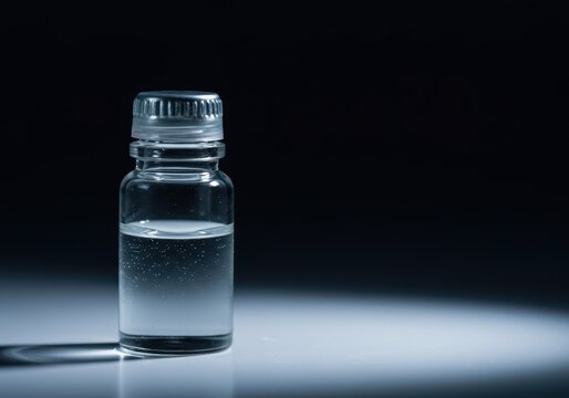 Pure colloidal silver liquid supplement displayed in a small glass container, promoting immunity, health, and general wellness ,shiny ,drops ,therapy