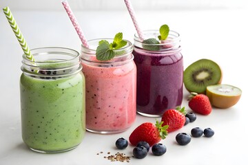 Colorful Smoothie Trio
