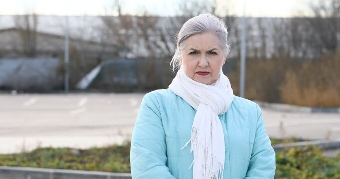 Emotional elderly woman