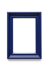 Empty plastic frame isolated on a white background, ready for use as a border or display element. Simple composition ,plastic ,design ,border