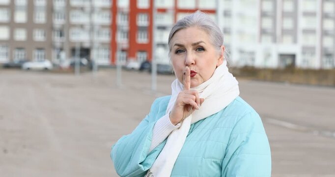 Emotional elderly woman