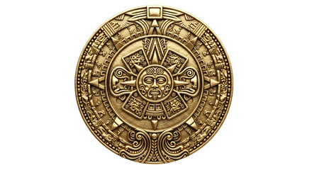 Ancient sun deity on Aztec calendar stone