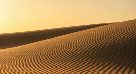 Golden Hour Desert Sand Dunes Abstract Landscape	