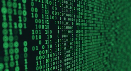 Abstract Digital Binary Code Data Stream	