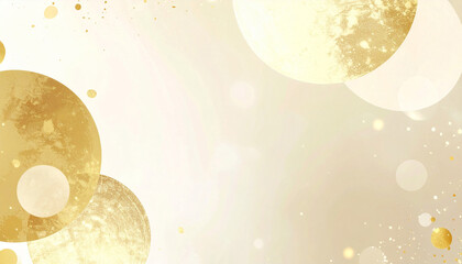 金色の円が輝く高級感のある抽象背景