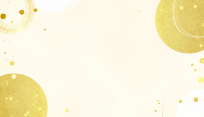 金色の円が輝く高級感のある抽象背景