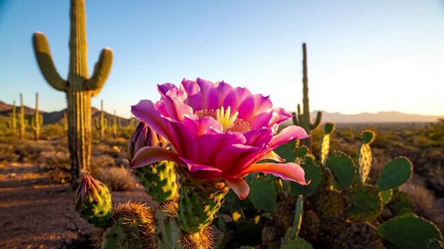 Macro Details of Succulent Textures: An intimate, detailed exploration of cactus surfaces, showcasing the complex patterns of spines, areoles, and waxy cuticles in ultra high definition.