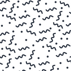 Wavy large lines and dots as a background.