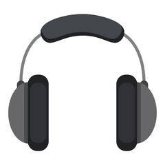 Vector Flat Design Icon - Headphones