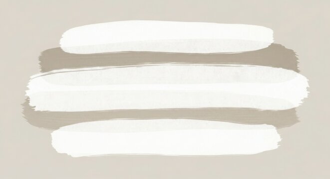 Minimalist abstract brush strokes on a beige background. - Powered by Adobe