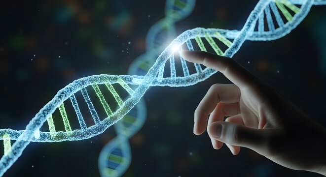 Interactive DNA Strand Exploration with Human Hand for Genetic Research