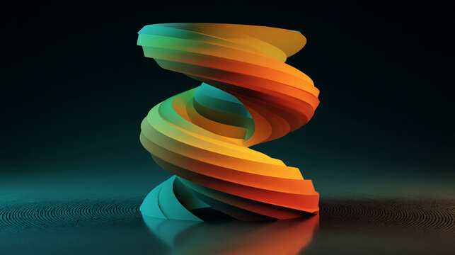 Floating charts forming abstract spiral symbolize data flow analysis and insight representing modern technology visualization futuristic design and the dynamic movement of information